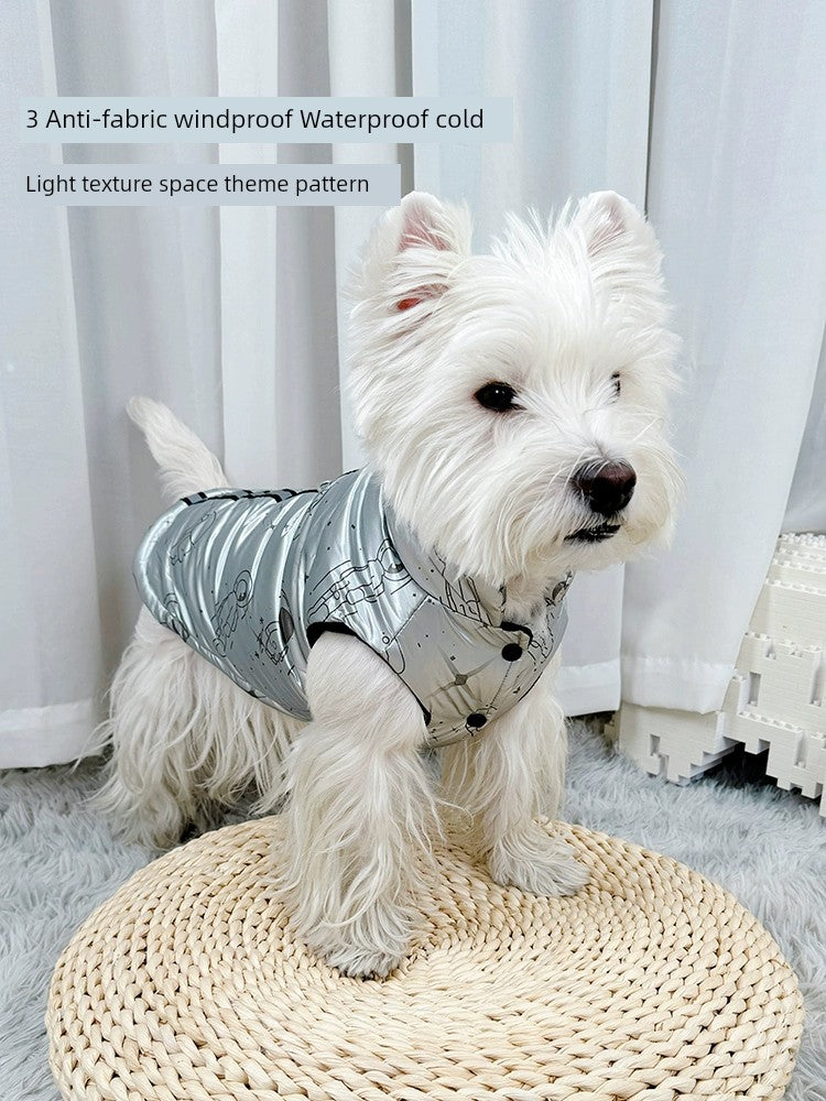 Dog Clothes Autumn and Winter Cat Cotton-Padded Clothes Warm Pet Winter Puppy Winter Thickened Schnauzer Teddy Small Size Dogs