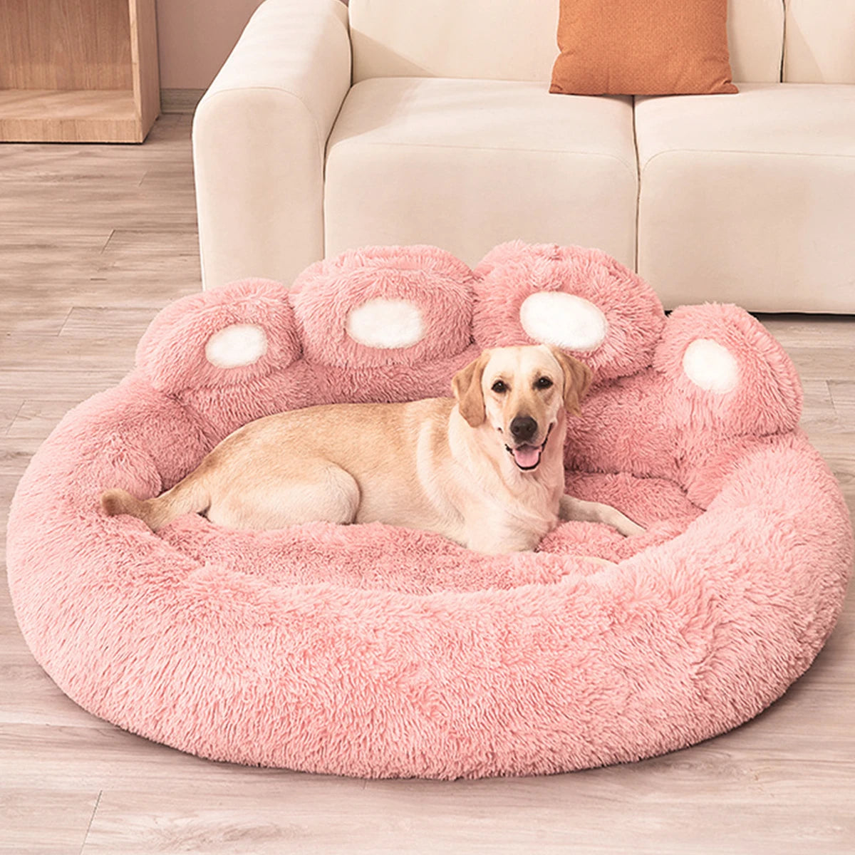 Fluffy Dog Bed Plush Kennel Accessories Pet Products Large Dogs Beds Bedding Sofa Basket Small Mat Cats Big Cushion Puppy Pets