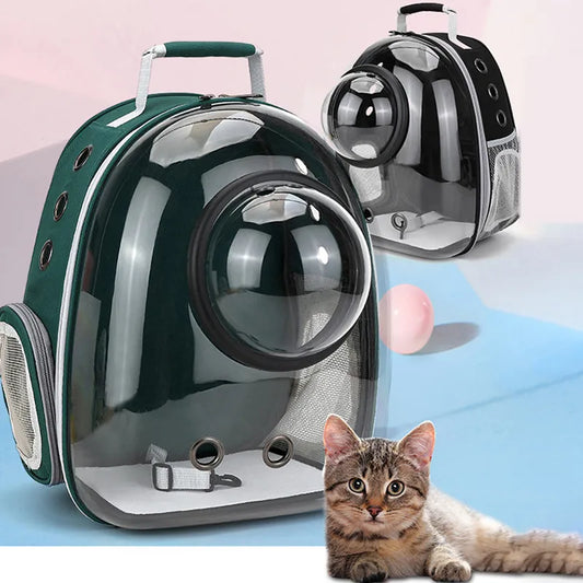 Cat Carrier Bag Outdoor Pet Shoulder bag Carriers Backpack Breathable Portable Travel Transparent Bag For Small Dogs Cats