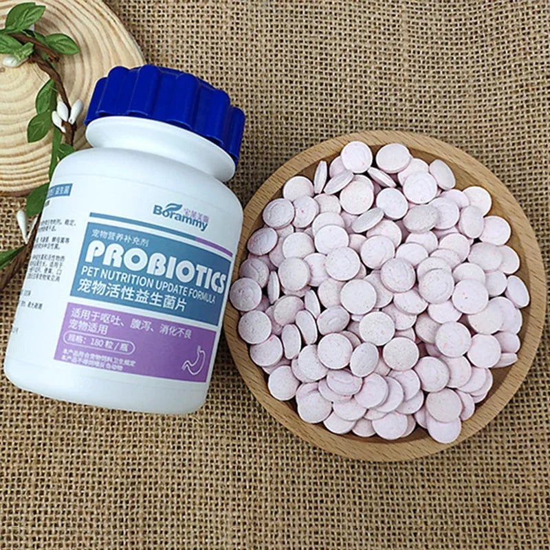 180 Tablets Pet Active Nutritional Probiotics Improve Diarrhea Digestion Gastrointestinal Health Products for Cats and Dogs