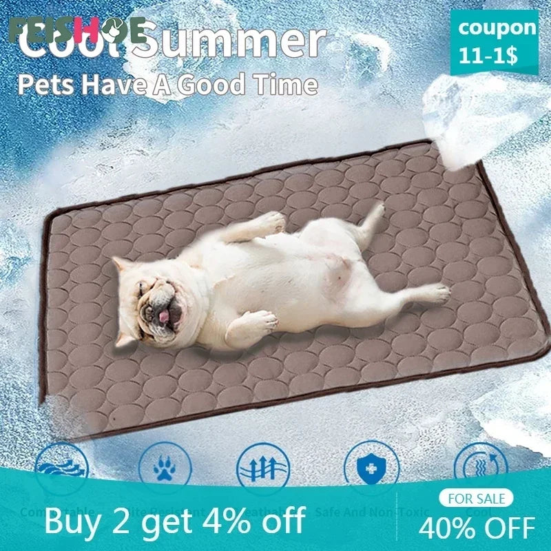 Dog Cooling Mat Summer Pad Pet Mat for Dogs Washable Sofa mat Breathable Pet Dog Bed ForLarge Dogs Cama Refrigerante Para Perro