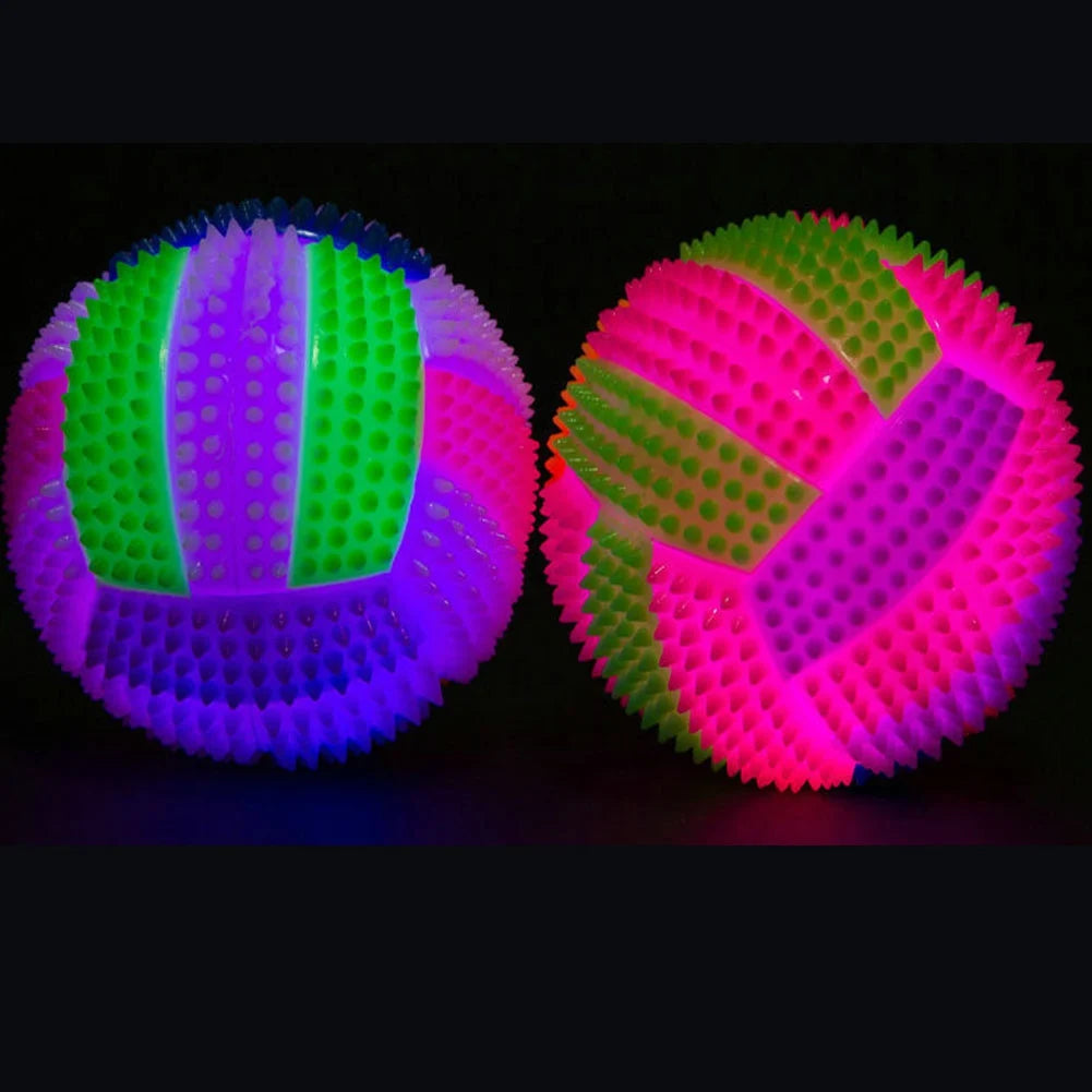 Light up Dog Ball Glow in The Dark Dog Squeaky Toy Bounce Activated Toy PET Ball for Dogs Cats Puppy Easy to Clean