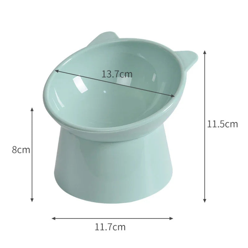 2023 New Cat Bowl High Foot Dog Bowl 45°Neck Protector Cat Pet Food Water Bowls Pet Feeding Cup Pet Feeder