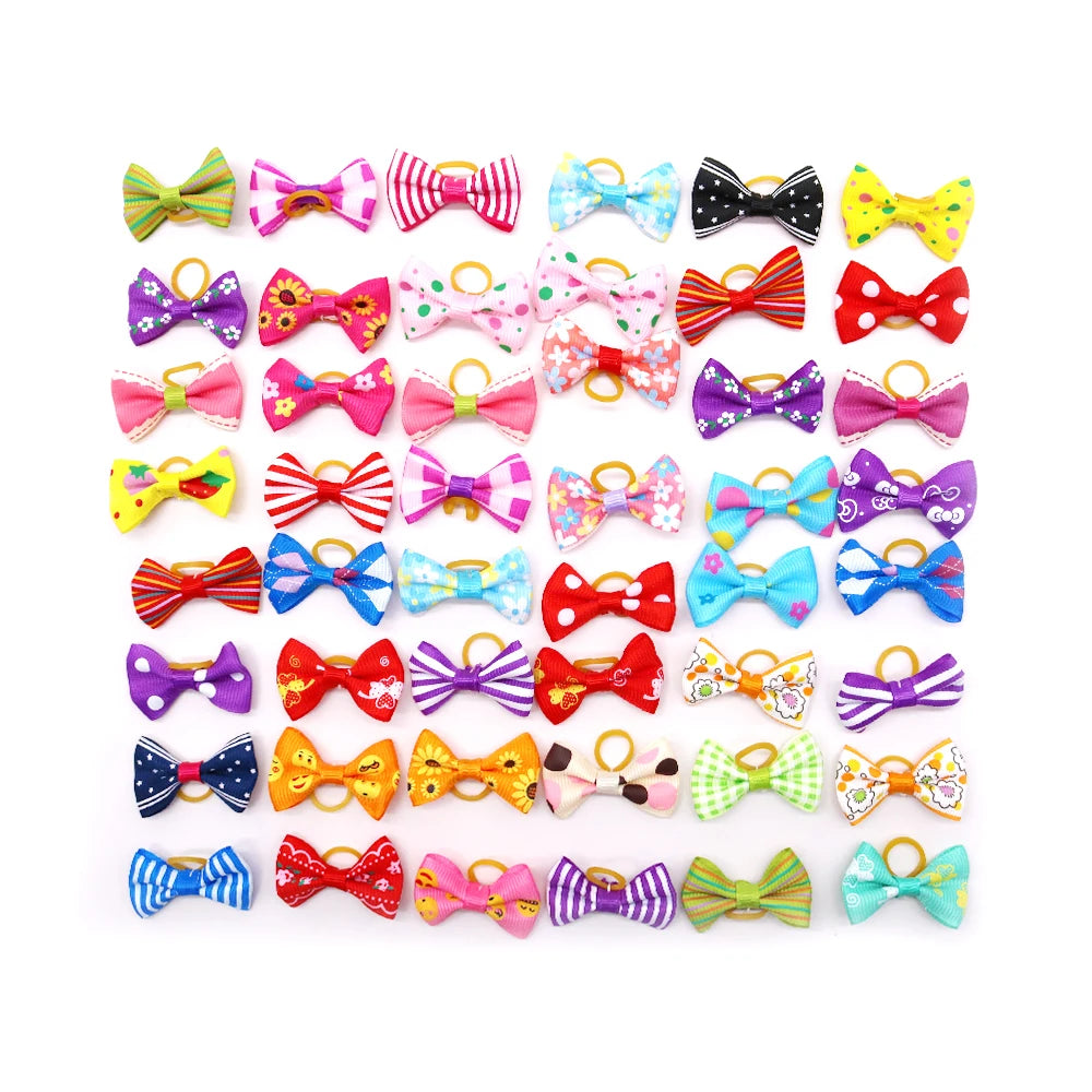 10/20pcs Dog Grooming Hair Bows Dog Bows Mix Colours Small Dog Accesso