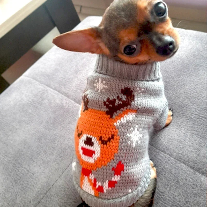 Winter Dog Clothes Christmas Holiday Sweater Chihuahua Teddy Outfit coat for Small Medium Large Dog and Cat Autumn Warm