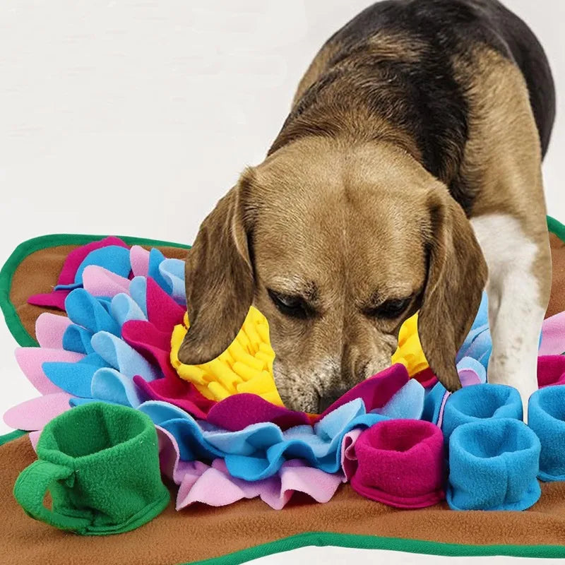 Pet Dog Sniffing Pad Interactive Smell Training Sniffing Toy Puzzle Slow Feeding Bowl Food Dispenser Carpet Washable Large Dogs