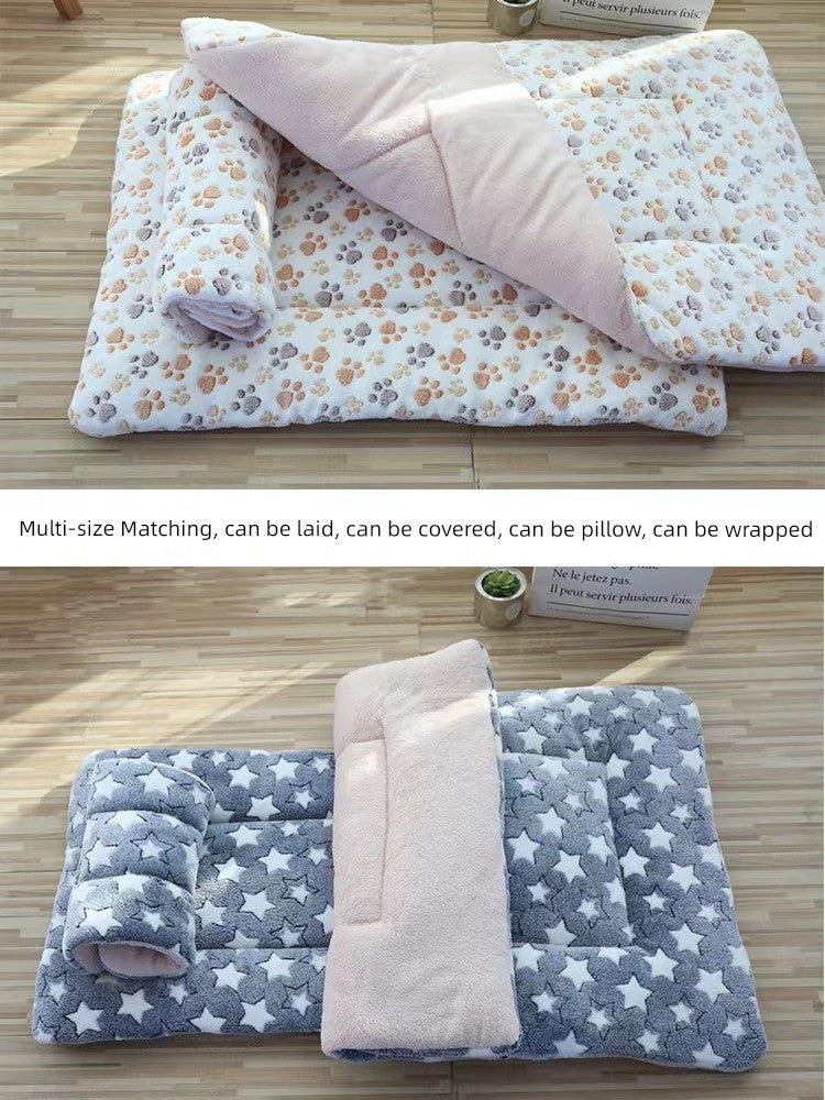 Cat Pad Dog Mat Sleep Autumn and Winter Heattech Doghouse Cathouse Pet Mattresses Cat Heattech Blanket Small Quilt