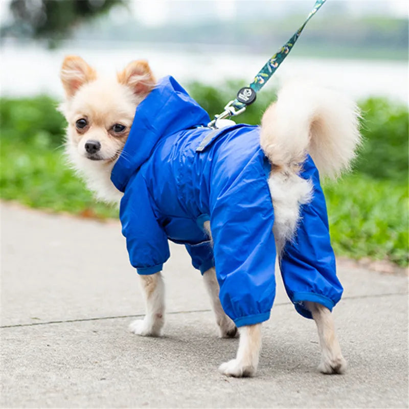 Dog Raincoat Reflective Pet Clothes Dog Clothing Waterproof Jumpsuit Jacket Yorkie Poodle Bichon Pomeranian Schnauzer Corgi Coat