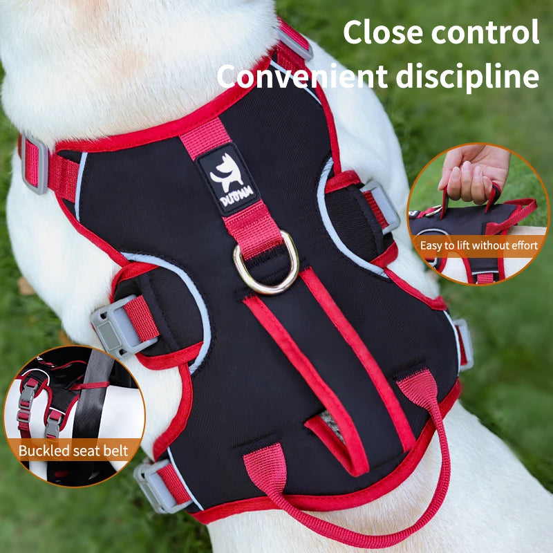 Shock-absorption Dog Harness Vest Adjustable Reflective Harness for Medium Dogs French Bulldog Walking Chest Strap Pet Supplies