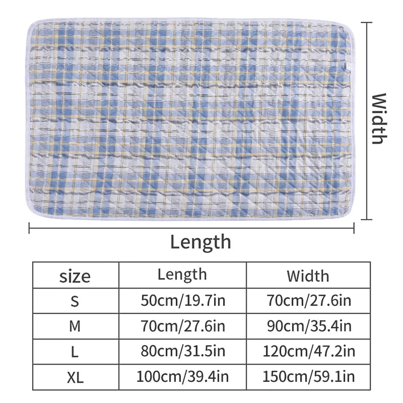 Dog Pee Pad Washable Absorbent Reusable Plaid Style Pet Training Mat Home Outdoor Seat Cover Dog Toilet Mat лежанка для собак