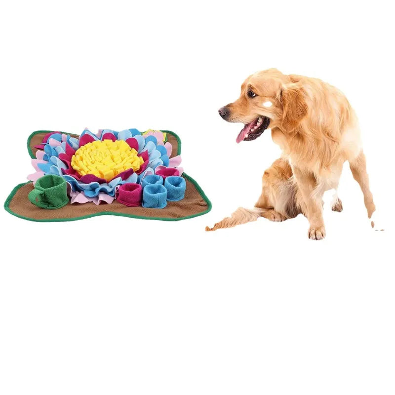 Pet Dog Sniffing Pad Interactive Smell Training Sniffing Toy Puzzle Slow Feeding Bowl Food Dispenser Carpet Washable Large Dogs