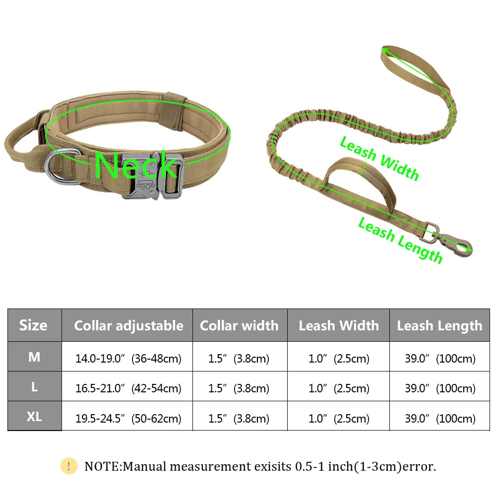 Tactical Dog Collar Harness Leash Nylon Military Pet Training Harness Vest With Bag For Medium Large Dogs Molle Harness Pouches