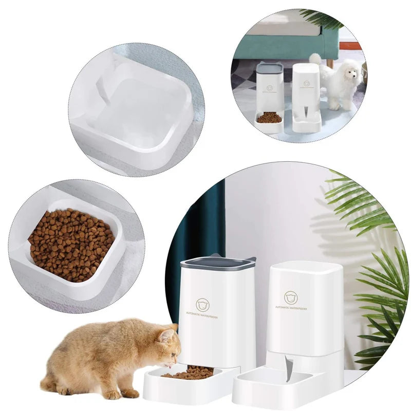 3.8L Large Capacity Pet Cat Automatic Food Water Dispenser Fountain Bottle Bowl Dog Cat Drinker Feeder Dog Drinking Pet Supplies