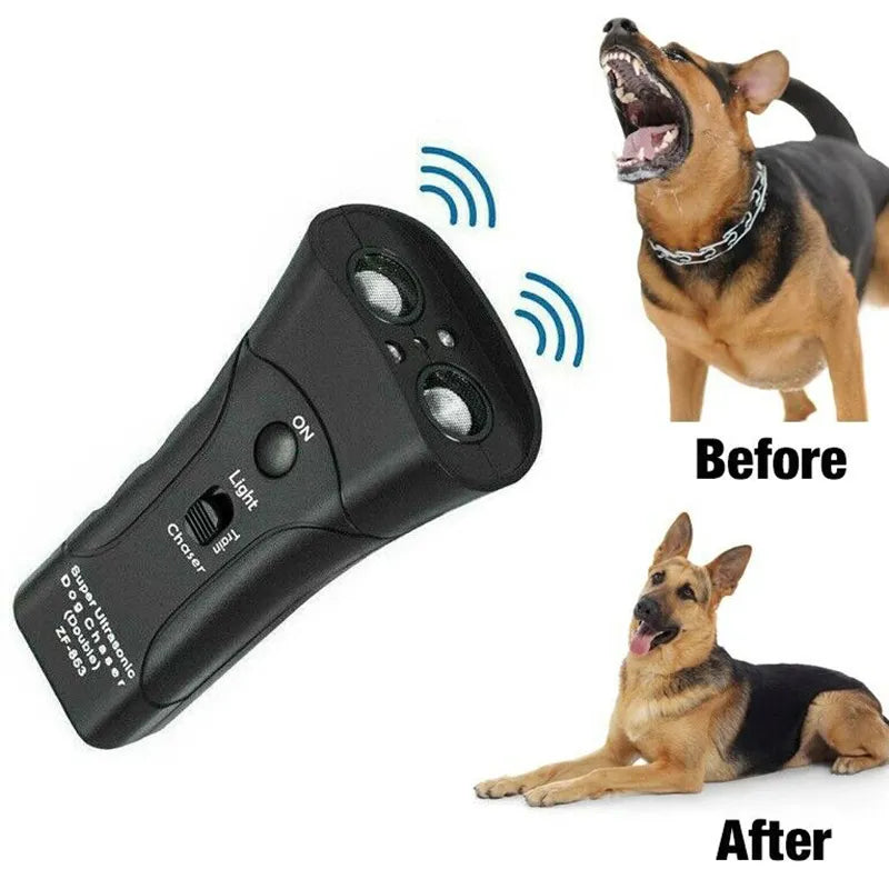 Portable Ultrasonic Dog Trainer Device Dog Deterrent/Dog Barking Control Devices Training Tool Stop Barking Sonic Dog Repeller