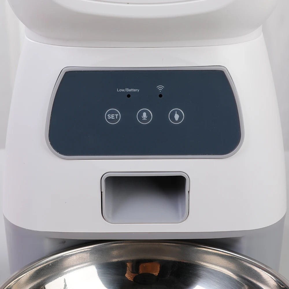 3.5L Automatic Pet Feeder For Cats WiFi Smart Swirl Slow Dog Feeder WiSPECIFICATIONSBrand Name: repetsunOrigin: Mainland ChinaIs Smart Device: YESPower Source: CHARGEMaterial: Stainless SteelMin Output: 4gType: DogsMax Output: 100gVoltShopDoggieworksShopDoggieworksVoice Recorder Large Capacity Timing Cat Food Dispenser