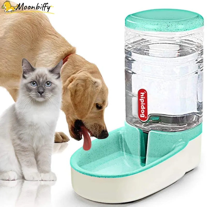 Automatic Dog Feeder Waterer Gravity Pet Food Dispensers Cat Water Dispenser Large Capacity Storage Container Food Water Bowl