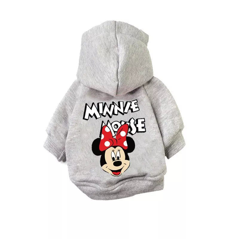 Disney Anime Pattern Dog Clothes Mickey Minnie Pet Dog Hoodie 