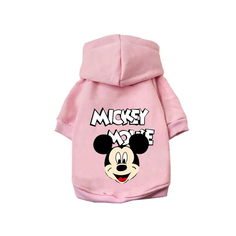 Disney Anime Pattern Dog Clothes Mickey Minnie Pet Dog Hoodie 