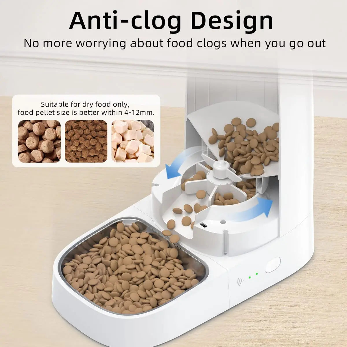 ROJECO Automatic Cat Feeder Pet Smart WiFi Cat Food Kibble Dispenser RSPECIFICATIONSBrand Name: ROJECOWith Water Dispenser: NoPower Source: CHARGEMin Output: 50gMax Output: 1000gTime Setting: YesMaterial: PlasticOrigin: Mainland ChinaPShopDoggieworksShopDoggieworksROJECO Automatic Cat Feeder Pet Smart WiFi Cat Food Kibble Dispenser Remote Control Auto Feeder