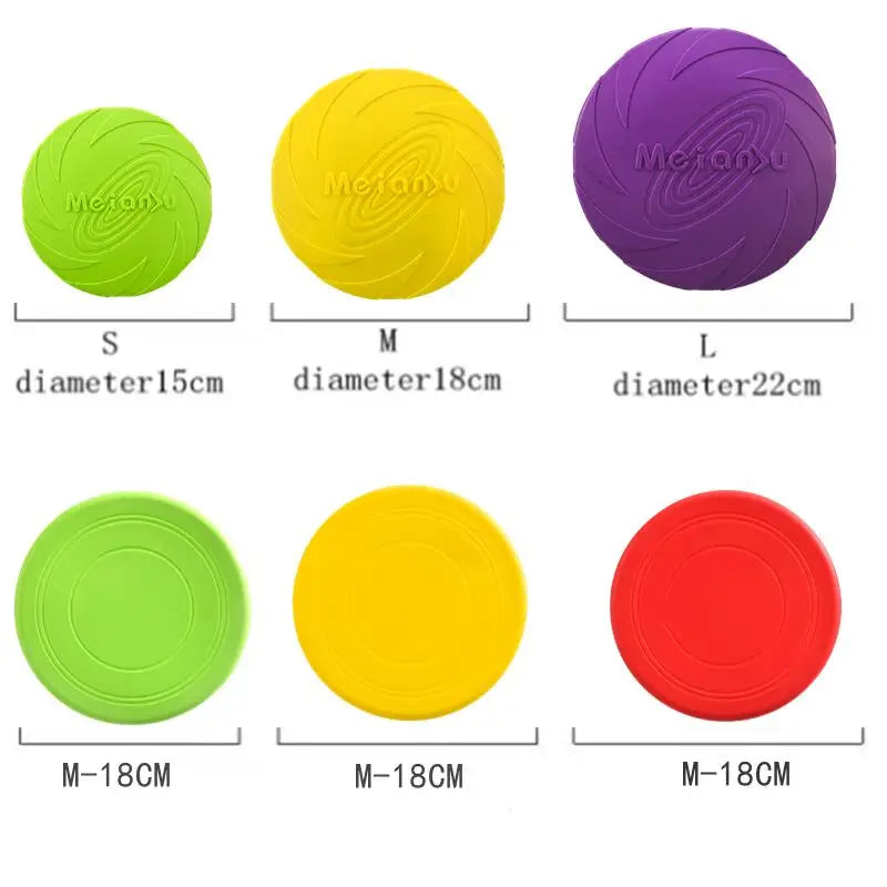 Pet Dog Flying Disk Toy Silicone Material Environmentally Friendly Anti-Chew Dog Puppy Interactive Training Pet Supplies