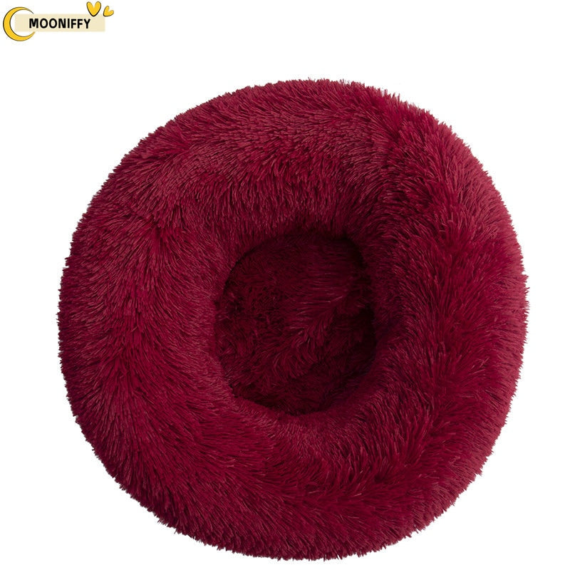 pet dog bed comfortable donut round dog kennel ultra soft washable dog