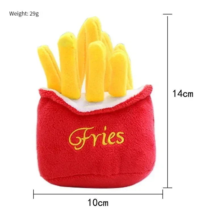 dog toy hamburger french fries dog chew toy pet party