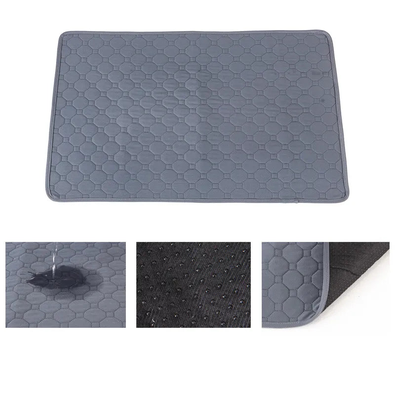 Reusable Dog Urine Mat Absorbent Super Washable Pet Pee Mat Cat Puppy Training Diaper Mat Pet Supplies for Car Seat Floor Sofa