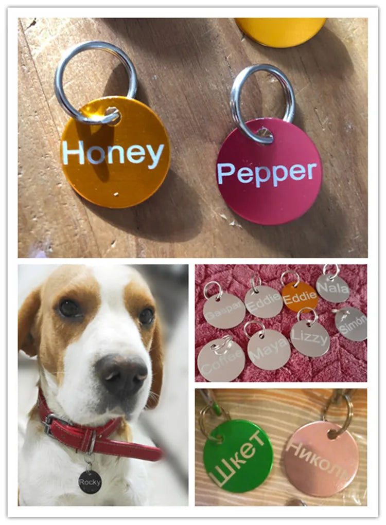 1pcs Free Laser Engraving Personalized Custom Pet Dog ID Tag Cat PuppySPECIFICATIONSBrand Name: NoEnName_NullType: ID Tagsis_customized: YESMaterial: aluminumIs Smart Device: noOrigin: Mainland ChinaCN: JiangsuPattern: SolidFeature: PeShopDoggieworksShopDoggieworks1pcs Free Laser Engraving Personalized Custom Pet Dog ID Tag Cat Puppy