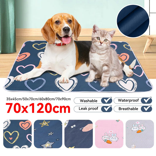 Dog Diaper Pet Urine Pad Reusable Waterproof Mat Washable Training Pad Mattress Dog Bed Moisture-Proof for Car Seat Cover