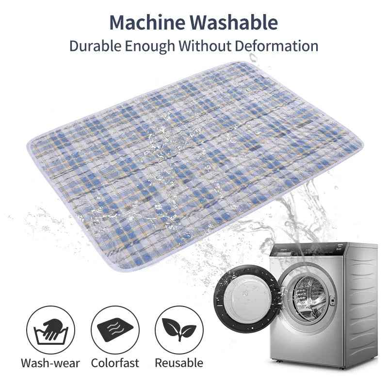 Dog Pee Pad Washable Absorbent Reusable Plaid Style Pet Training Mat Home Outdoor Seat Cover Dog Toilet Mat лежанка для собак