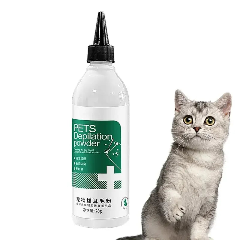 28g Cleaning Powder Pet Cats Dogs Ear Rinse Cleaner Pet Ear Hair Painless Removing Powder Pet Ear Health Care Cleaning Supplies