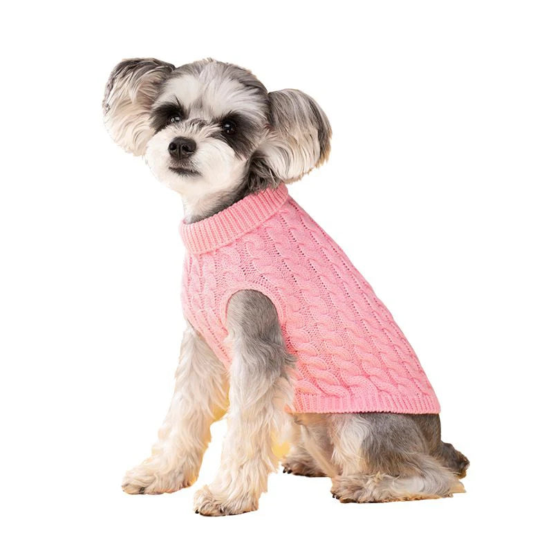 Dog Sweater for Small Dogs Puppy Clothes Winter Warm Turtleneck Schnauzer Chihuahua Pug Costume Pet Clothing Ropa De Perro