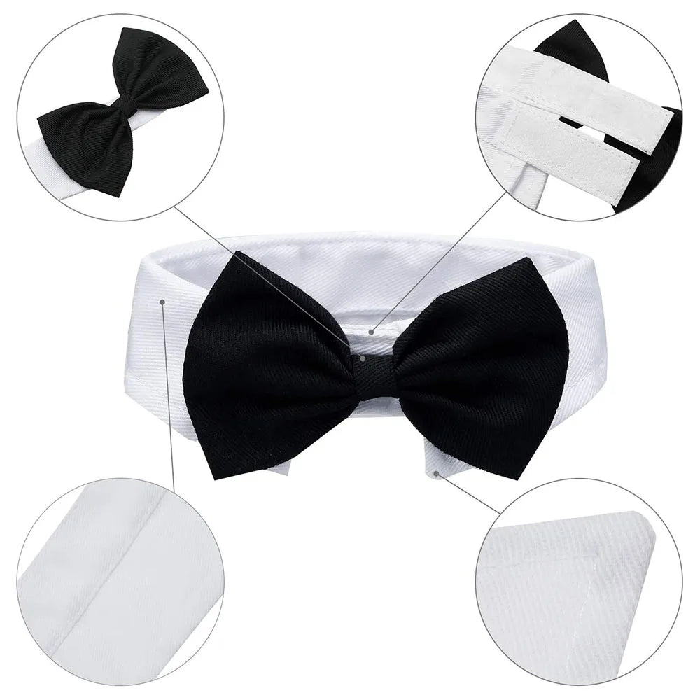 Adjustable Dog Cat Bowtie Formal Pet Bow Tie Collar Wedding Neck Tie fSPECIFICATIONSBrand Name: NoEnName_NullItem Type: Tie &amp; Bow TieOrigin: Mainland ChinaCN: ZhejiangMaterial: 100% CottonSet Type: noType: catsS size: neck 25-30cmLShopDoggieworksShopDoggieworksAdjustable Dog Cat Bowtie Formal Pet Bow Tie Collar Wedding Neck Tie