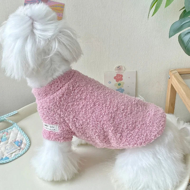 Dog Sweater for Small Dogs Winter Warm Solid Color Pet Sweater for Small Medium Dogs Dachshund Puppy Clothes Dog Supplies