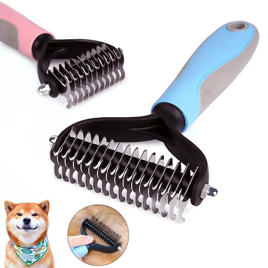 Dog Comb Cat Brush Pet Hair Removal Comb for Dogs Cat Dematting Deshedding Brush Pets Fur Knot Cutter Pet Grooming Tools