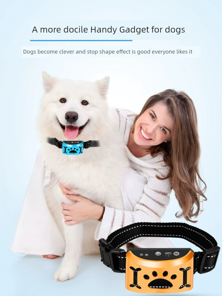 Smart Electric Shock Collar Bark Stopper Dog Barking Prevention Disturbing People Handy Gadget Large Small Size Dogs Automatic Dog Training Pet Immunity Call