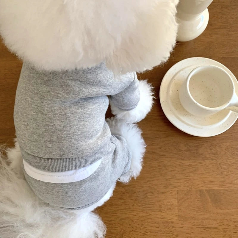 Puppy Cartoon Clothes Summer Pet Home Clothes Teddy Cat Pullover Soft Dog Clothes Four Seasons General Four Foot Clothes