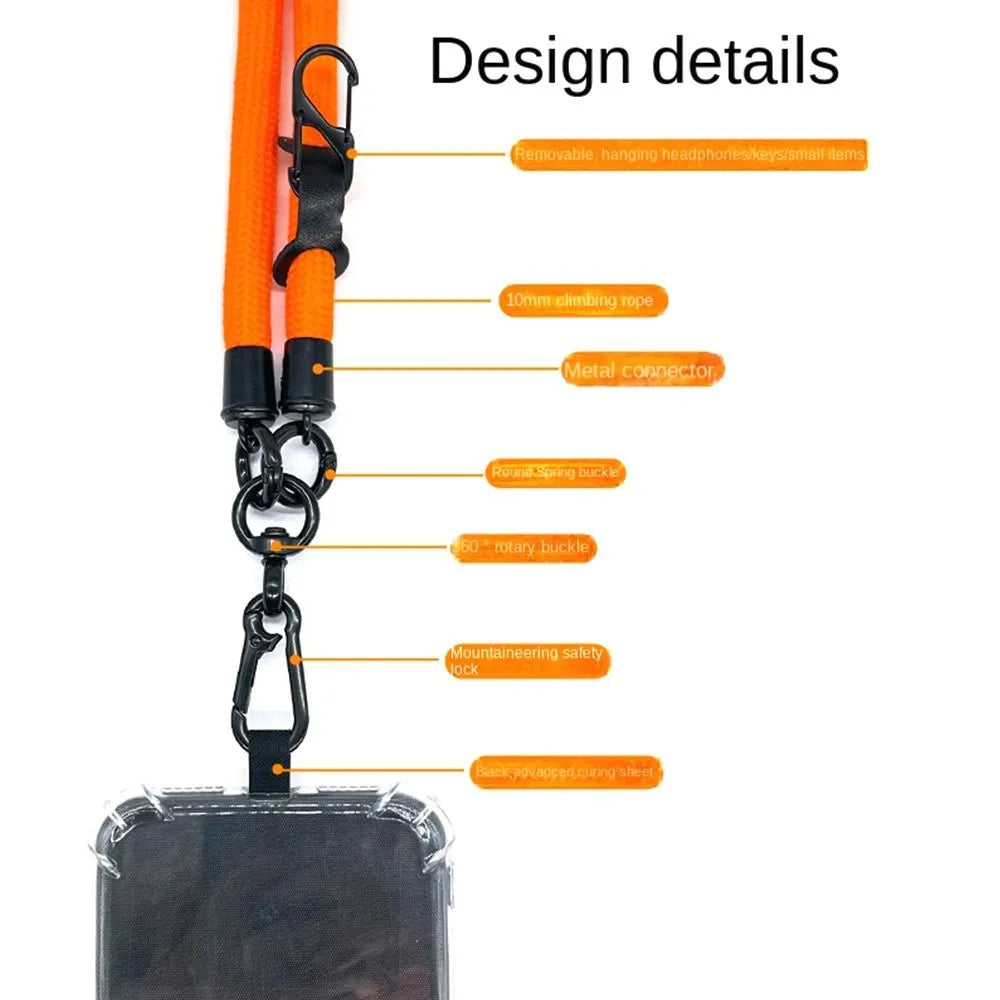 Universal Crossbody Phone Lanyards with Patch Adjustable Mobile Phone Strap Lanyard Neck Rope for Cell Phone Hanging Cord Strap