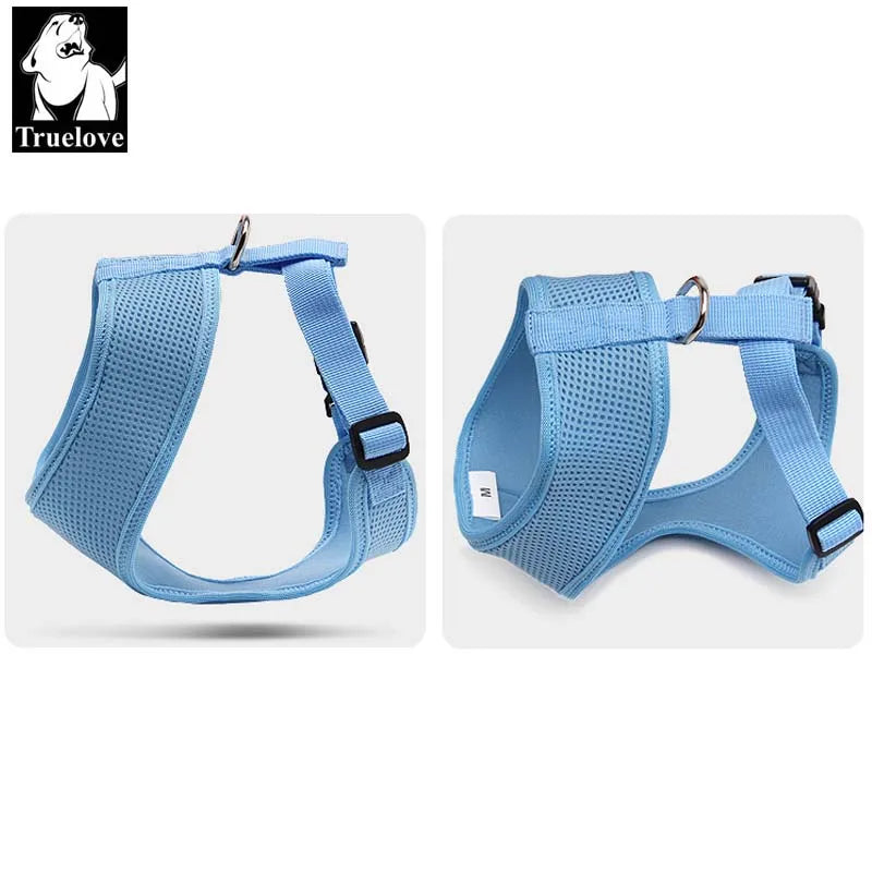 Truelove Puppy Cat Pet Dog Harness Breathable Mesh Nylon Dog Harness Strap Soft Walk Vest Collar For Small Medium Dog 8color