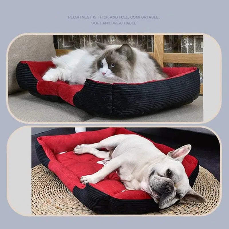 Small Large Dog Pet Cat Sofa BedCat Dog Bed Sofa Set Puppy Sleep Cushion Dog Cat Soft Plush Kennel Mat Pad