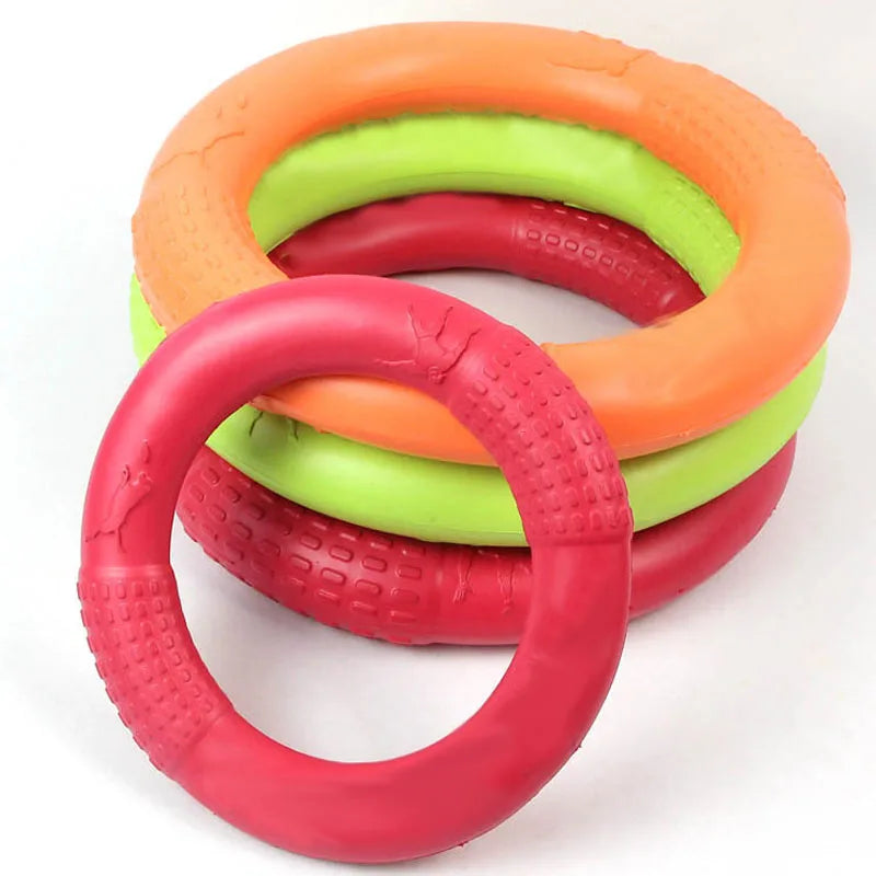 Dog Toys Pet Flying Disk Training Ring Puller Anti-Bite Floating Interactive Supplies Dog Toys Aggressive Chewing