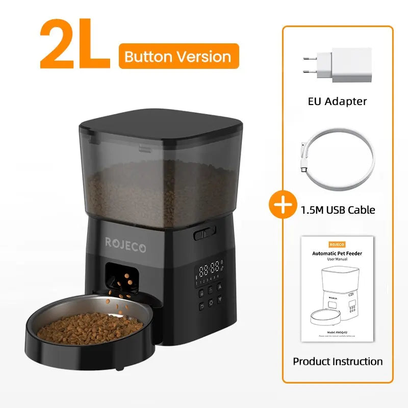 ROJECO Automatic Pet Feeder Button Version Auto Cat Food Dispenser Acc
SPECIFICATIONS
Brand Name: ROJECO
Time Setting: Yes
Power Source: CHARGE
Type: cats
Material: Plastic
Origin: Mainland China
Max Output: 200g
Min Output: 50g
With WShopDoggieworksShopDoggieworksROJECO Automatic Pet Feeder Button Version Auto Cat Food Dispenser Accessories Smart Control Pet Feeder