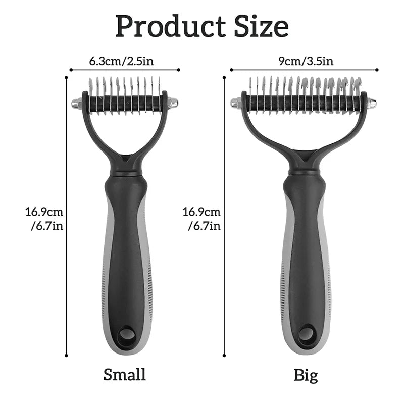 Pet Hair Removal Comb Cat Dog Brush Pet Hair Grooming Tool Puppy Hair Shedding Combs Pet Fur Trimming Dematting Deshedding Brush