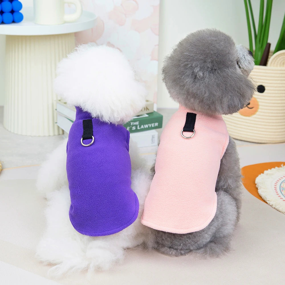 Soft Small Dog Clothes Vest Winter Pet Clothes Warm Fleece Puppy Cat Clothing Jacket French Bulldog Coat for Small Medium Dogs