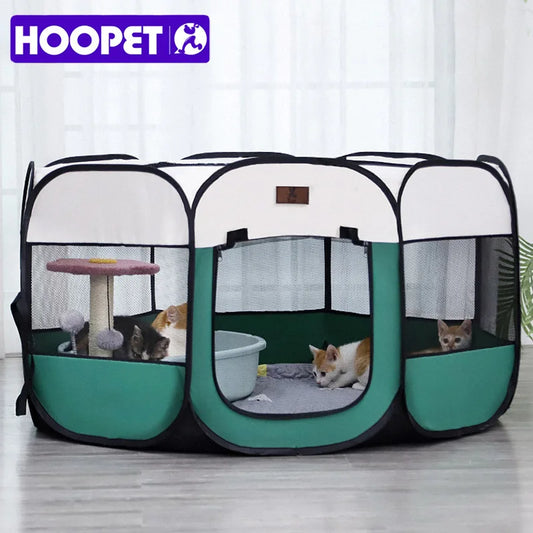 HOOPET Cat Delivery Room Detachable Summer Pet Tent Outdoor Dog Folding Fence Cat Cage Dogs Enclosure Surrounded Pet Supplies