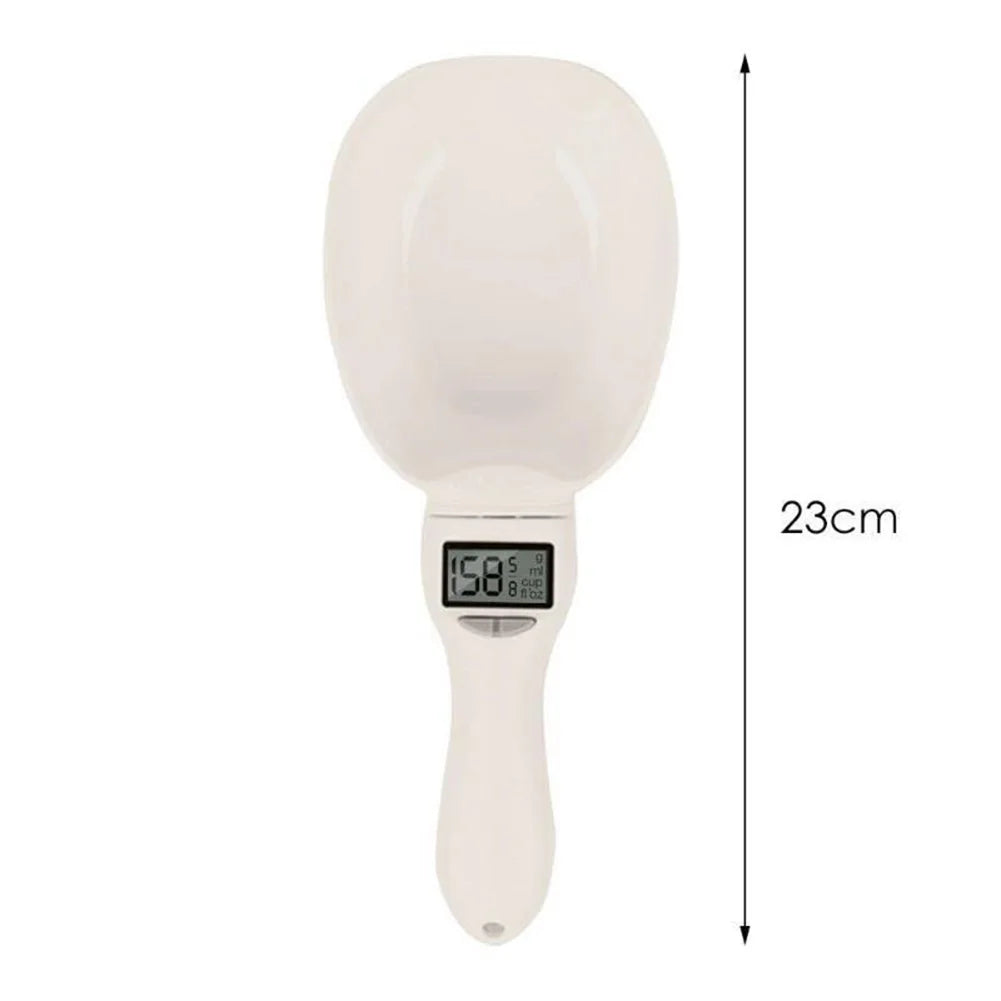 Electronic Measuring Tool Dog and Cat Feeding Bowl Measuring Spoon Pet Food Scale Digital Display Weighing Spoon Weight Volumn