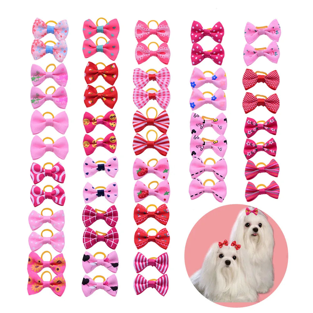 10/20pcs Dog Grooming Hair Bows Dog Bows Mix Colours Small Dog Accesso