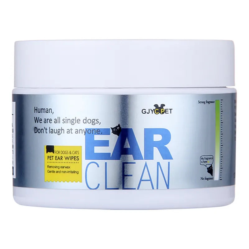 Pet Ear Wet Wipes Dog Ear Odor Remover Anti Ticks Mites Relieve Itching Non Toxic Against Infection Cat Ear Cleaning Paper 120Pc