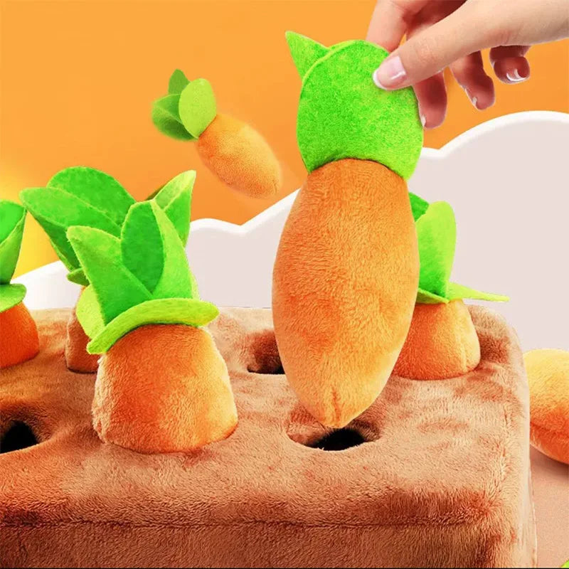 Plush Dog Toys Carrot Pulling Interactive Training Toys for Small Medium Dogs Cats Bite Resistant Puppy Chew Toy Pet supplies