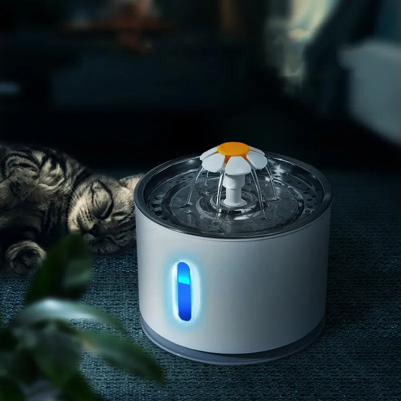 LED Pet Water Dispenser Cat Water Fountain Automatic Active Carbon Filter Electric Dog Cat Drink Bowls Fresh Water Cat Supplies